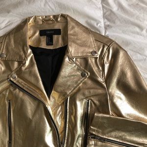 🔥Gold Motorcycle Jacket